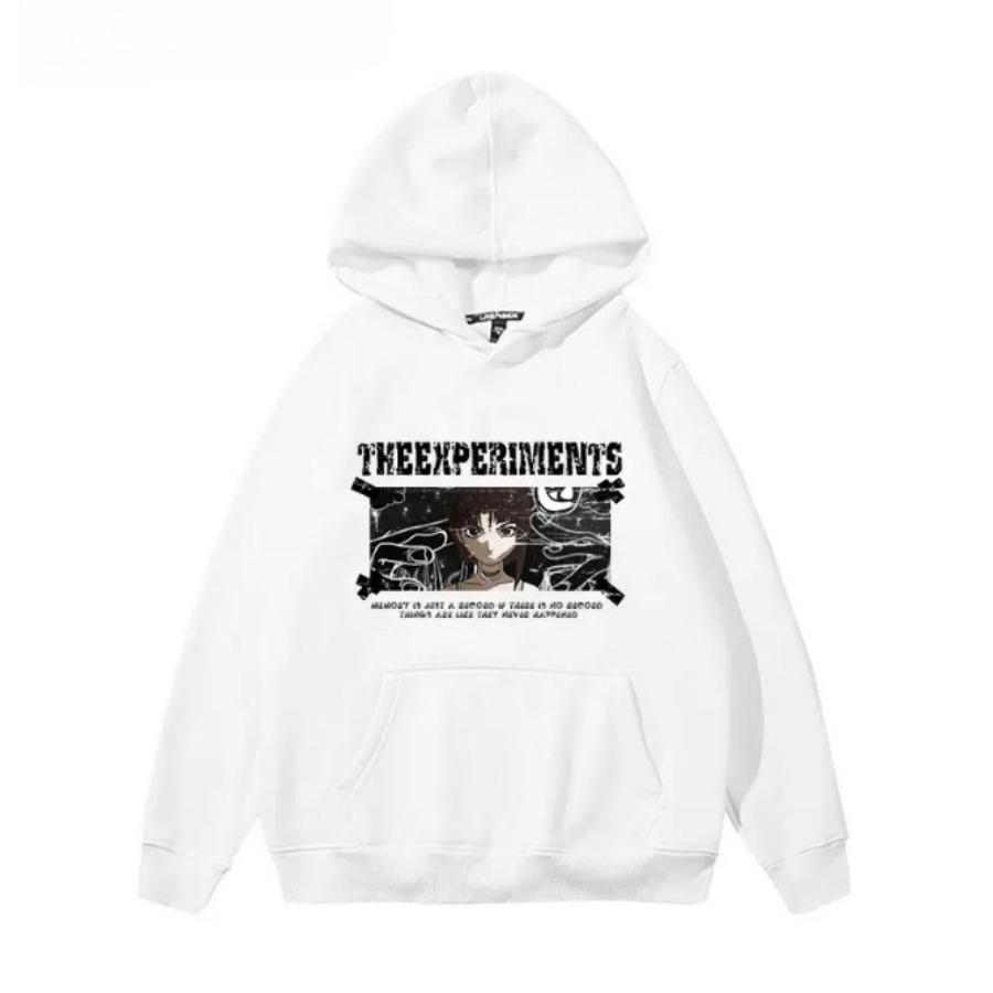 Serial Experiments Lain Funny Hoodie Hip Hop Graphic Sweatshirt Poleron Hombre Streetwear Harajuku Tracksuit Oversized Clothes