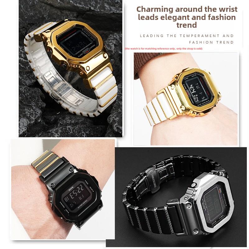 Керамический корпус из нержавеющей стали с ремешком для G-SHOCK Casio DW-5600 DW5600 GWM5610 GW-B5600 Модифицированная сменная цепочка для часов Безель