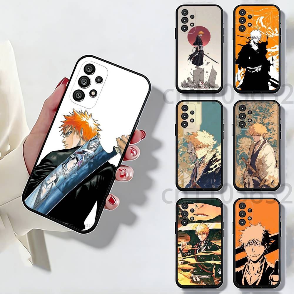 Kurosaki Ichigo B-Bleach Rukia Phone Case For Samsung Galaxy A13,21s,22,31,32,52,53,71,80,A91 Soft Black Shell