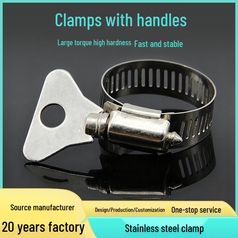 Прямой источник Полустальная ленточная скоба 29-35: Многофункциональный хомут для шланга из нержавеющей стали с рукояткой-ключом.