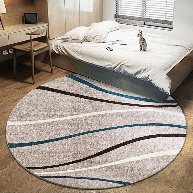 Круглый ковер для гостиной Геометрический абстрактный ковер под журнальный столик и диван Домашний ковер для спальни Прикроватный ковер