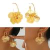 Vintage Geometric Flower Petal Drop Earrings for Women Fashion Statement Hanging Ear Rings Jewelry Party Accessories
