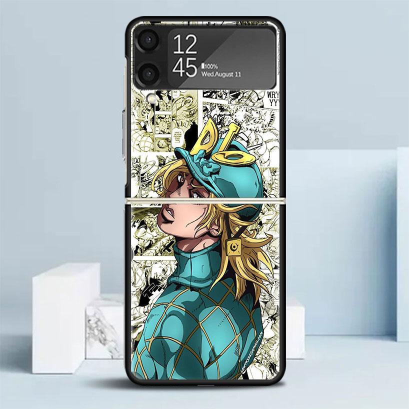 JoJo Adventure Дио Диего Брандо Черный Чехол для Samsung Galaxy Z Flip 7 6 5 4 3 5G Чехол для Телефона Flip7 Flip6 Flip5 Flip4 Flip3 Patt