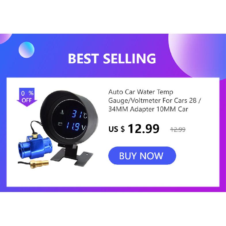 52MM Universal Car Oil Pressure Gauge 10Bar Oil Pressure Meter 10~184 ohms 1/8NPT Sensor For Car Marine Boat 12/24V