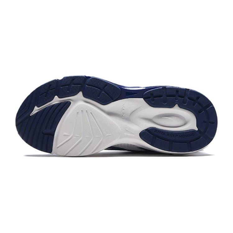Anta Kids Versatile Comfortable Simple Non-Slip Shock Absorbing Breathable Low-Top Running Shoes Kids Running Shoes White Blue 312418803-4