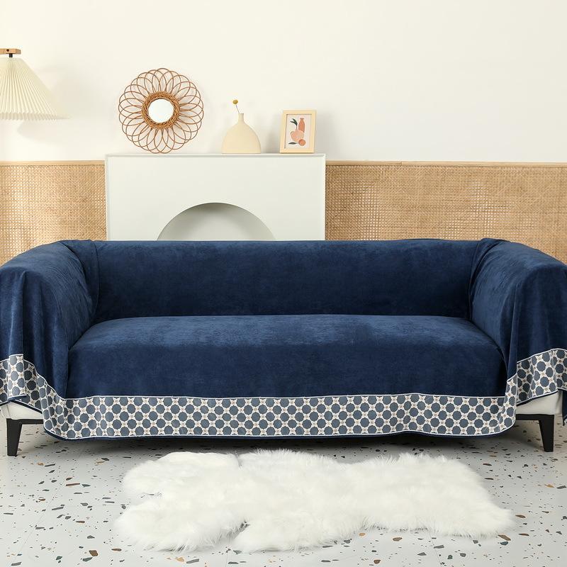 Solid Color Waterproof Blanket Single Full Cover Chenille Sofa Cover Dust Anti-cat Scratch Protection Cover Sofa Blanket Carpet