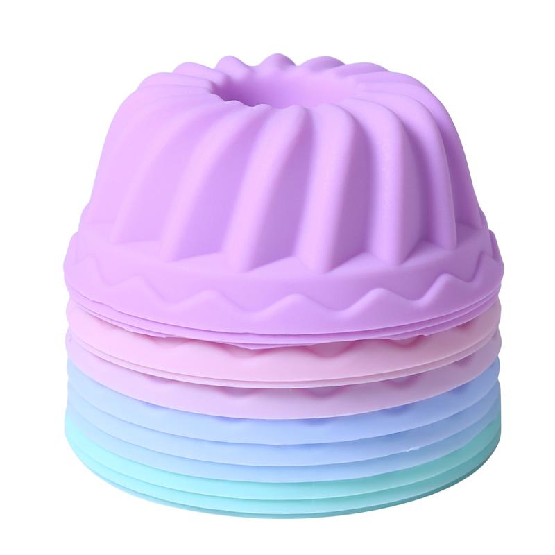 MIT 12 шт. / Набор круглых силиконовых форм для выпечки тортов, шоколадная форма