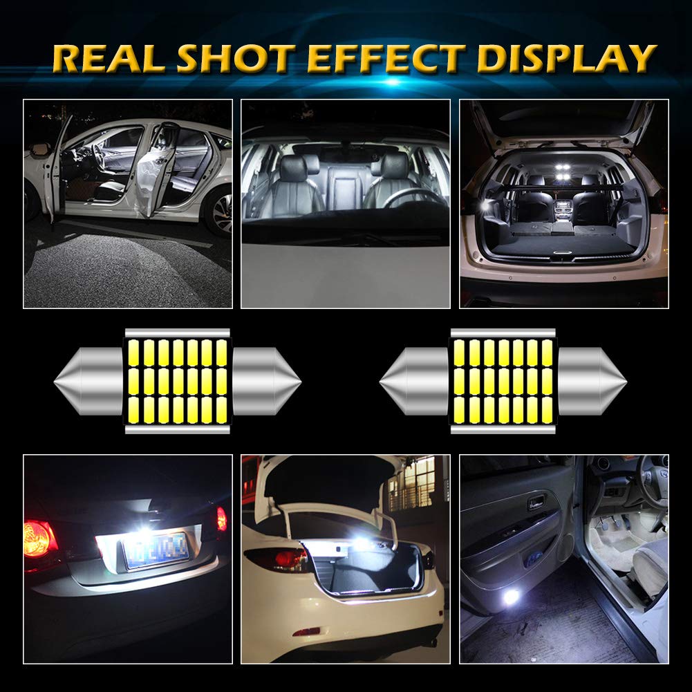 KATUR T10 39 мм/5 Вт Автомобильная светодиодная лампа 6000 К Белый неполярный взрывной свет Светодиодная лампа для комнаты Canbus 211-2 212-2 214-2 2112 2122 569 578