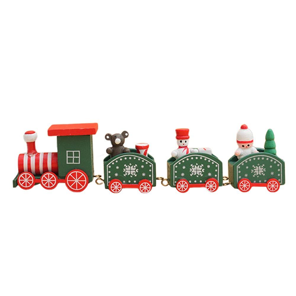 Cartoon Animal Christmas Train Multicolor Mini Christmas Tree Train  Ornament