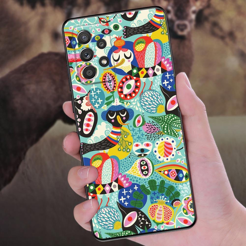Иллюстрация джунглей Змея Кошки Ленивец Чехол для телефона для Samsung Galaxy A57 A56 A37 A55 A36 A26 A54 A52 A35 A34 A25 A17 A16 A07 Чехол
