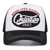 Спортивная кепка-бейсболка с вышивкой буквы 'Chicago 1967' на губке, сетчатая кепка для мужчин и женщин для мероприятий на открытом воздухе, бейсболка