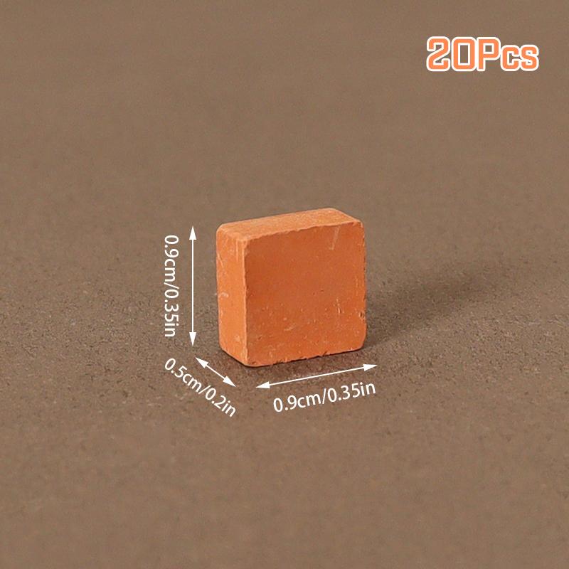 20 шт. 1:12 Миниатюрный кукольный домик Красный/серый кирпич Песочные кирпичи Стены Кирпичи Крыша Плитка Здание Декор Сцена Аксессуары для кукольного домика