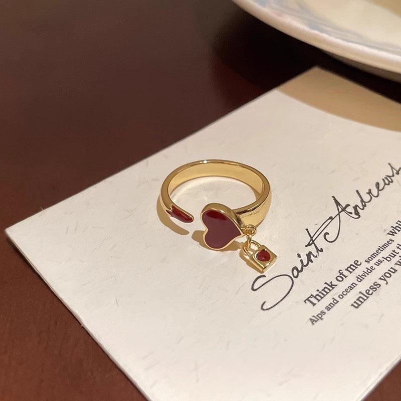 Кольцо Ankola Red Drop Oil Open Ring: Женская коллекция осень/зима: модная, универсальная и изысканная