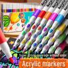 Двухсторонний акриловый маркер и акварельная ручка для детей и студентов: Штабелируемый, непрозрачный для искусства и живописи