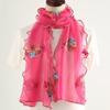Lotus Leaf Edge Embroidered Wrapped Scarf Women's Long and Versatile High Elasticity Embroidered Scarf Silk Scarf