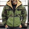 Men's Winter Camouflage Print Jacket Men's Casual Trend Zipper Hooded Jacket