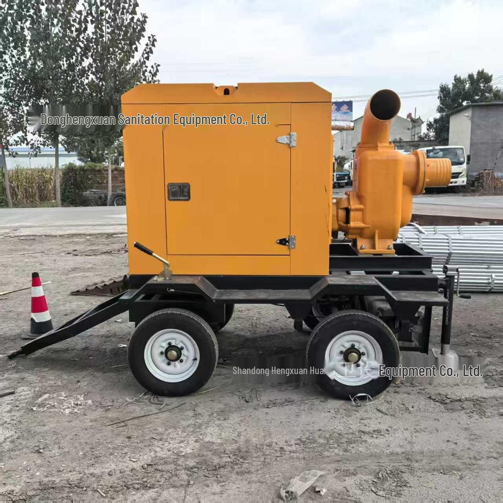 Towable Mobile Flood Control Pump: Emergency Rescue Drainage and Self-Priming Waterlogging Pump