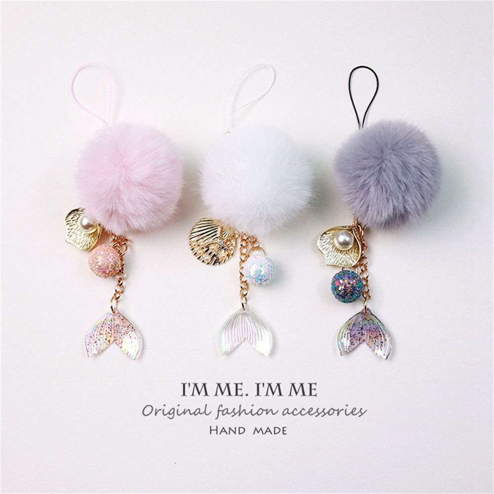 Phone Charm Mobile Phone Strap Fluffy Phone Strap Smart Phone Strap Phone Pendant Fur Ball Lanyards