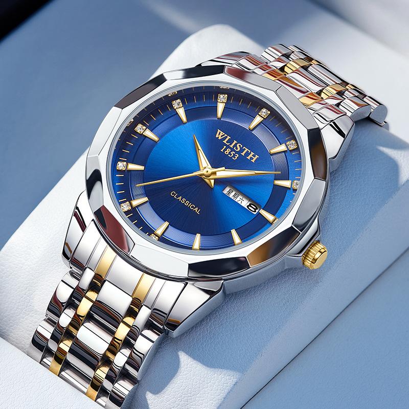 Top Brand Men's Watch Waterproof Luminous Double Calendar Business Quartz Wrist Watch