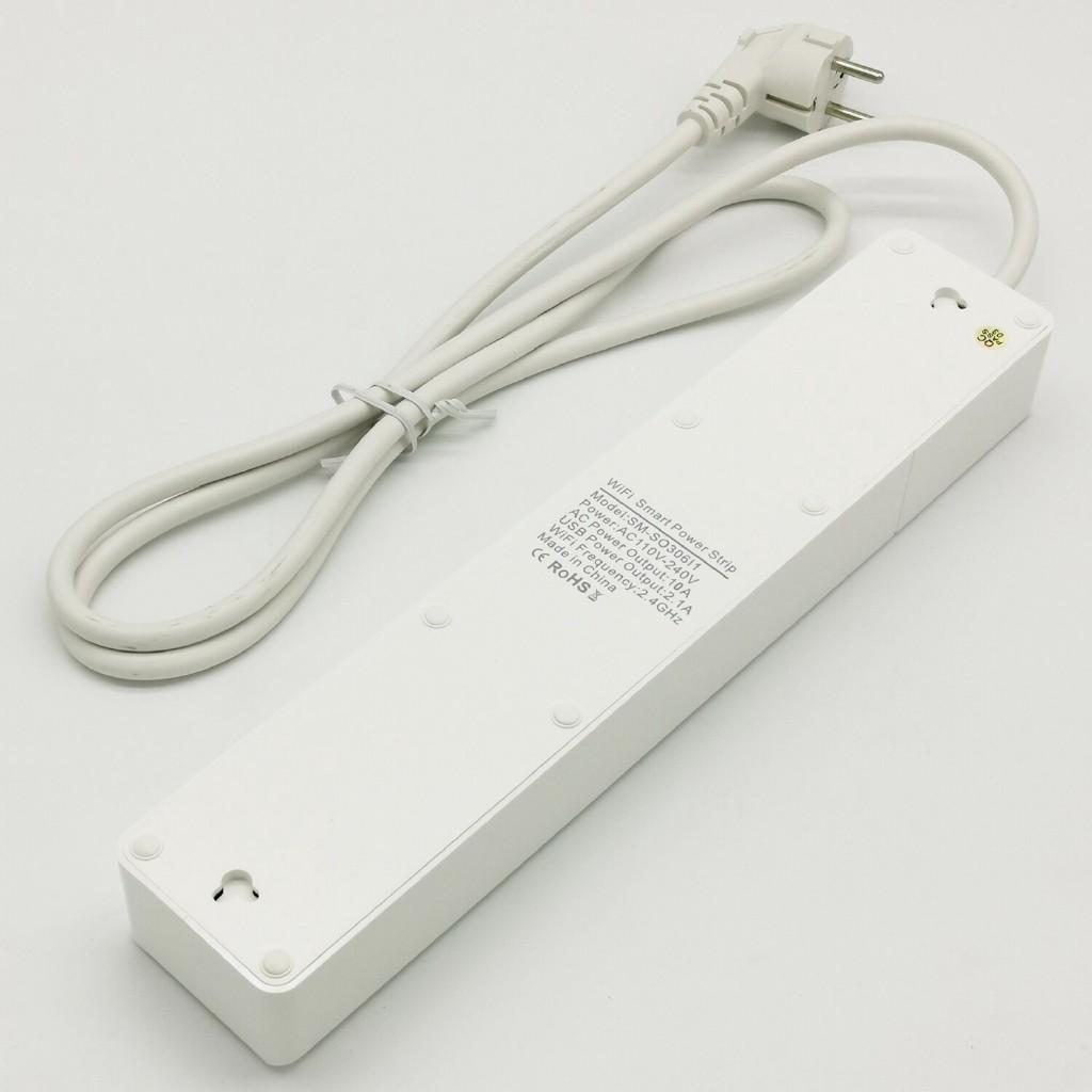 Универсальные розетки Домашний офис Портативный WiFi Умный удлинитель Двойной USB Пульт дистанционного управления Защита от перенапряжения