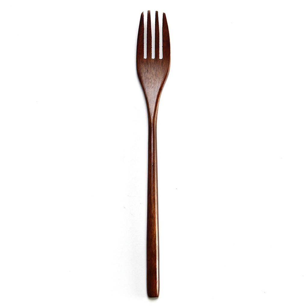 Kitchen Salad Wood Cooking Japanese Style Eco-friendly Cutlery Dinnerware Tableware Wooden Forks