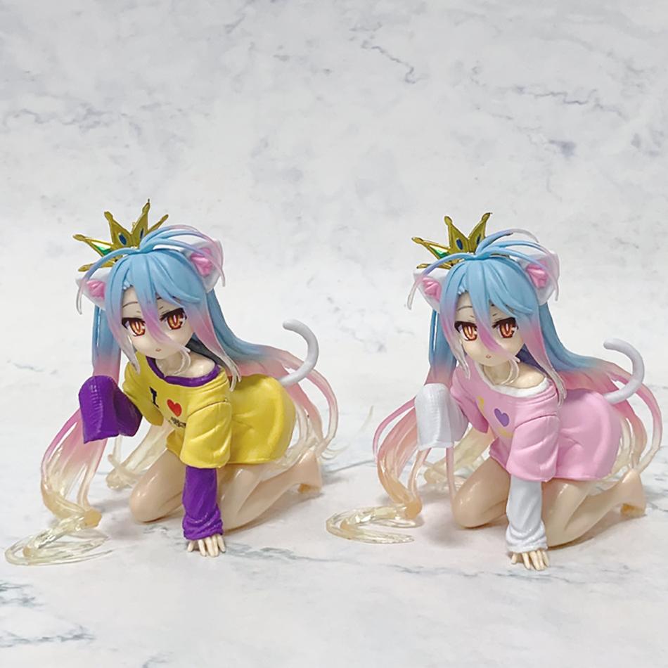10 см Фигурка-коллекция Shiro из No Game No Life Украшение Подарки Художественные работы Двумерная девушка ПВХ Модель Игрушки Настольный GK