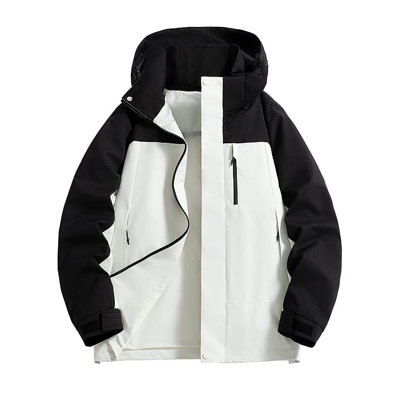 Куртки Модные Трендовые Пары Красивые Осенние и Зимние Уличные Повседневные Универсальные С Капюшоном Ветрозащитный