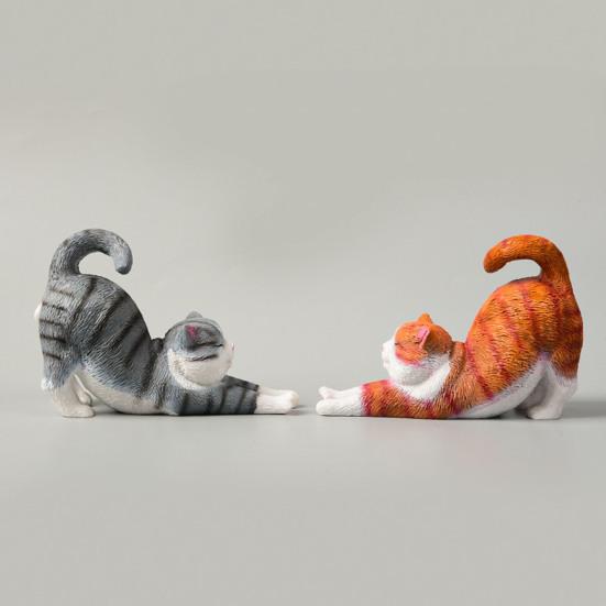 Мини-фигурки кошек Милые статуэтки кошек из смолы Маленькие скульптуры котят для помещений