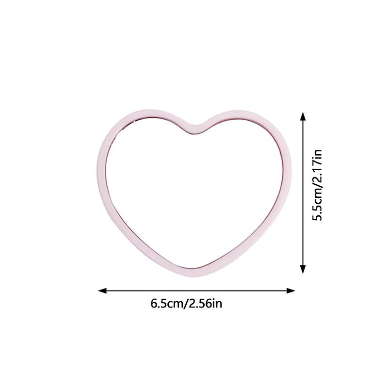 Ручное зеркало в форме любви, практичное, из ПВХ, с высоким разрешением, симпатичное, зеркало для макияжа, подарок, для переноски, путешествий