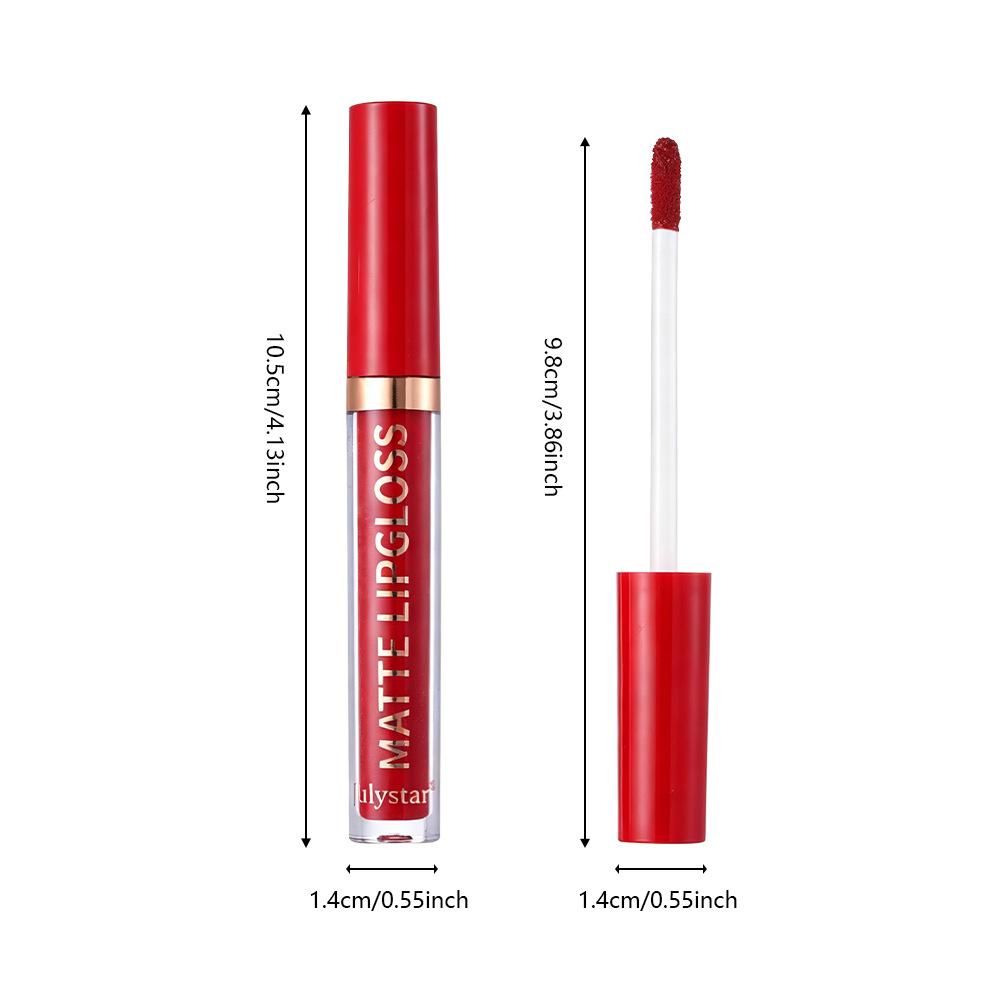 Julystar 12pcs Matte Lip Gloss Set Liquid Lipstick Waterproof Velvet Matte Lip Tint Long-Lasting High Pigment Makeup Cosmetics Gift for Women