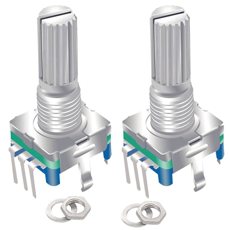 A03F-360 Degree Rotary Encoder Code Switch 6Pcs Digital Potentiometer With Push Button 5 Pins EC11 Amplifier Digital Potentiomet