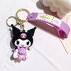 Sanrio Anime Keychain Kawaii Black Beauty My Melody Keychain Kuromi Cute Cross dressing Keychain Couple Small Gift