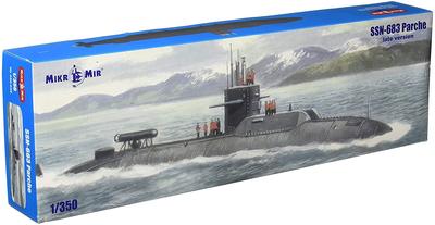 Микромилл Масштаб 1/350 ВМС США АПЛ SSN-683 USS Partey Модель поздней модификации Пластиковый набор MKR350-039
