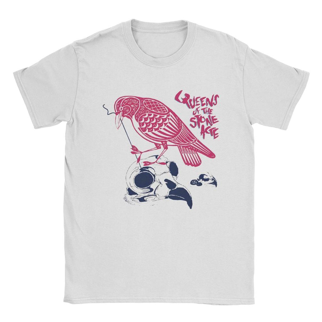 Мужская футболка Queens Of The Stone Age, хлопковая одежда, винтажная футболка с коротким рукавом и круглым воротом, графическая футболка