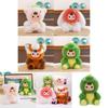 Strawberry Cat Plush Toy With Short Pile Soft Plush For Kids And Collectors