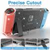 Подходит для Nintendo Switch Sparkling Crystal Case, защитный чехол из ПК-материала с защитой экрана и 4 клавишными колпачками