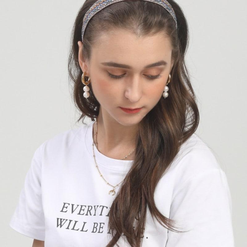 LALA Повязка на голову с африканским узором P-BROWN