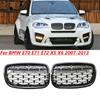 1 Pair Diamond Meteor Style Front Bumper Kidney Grille Racing Grills Replacement For BMW E70 E71 E72 X5 X6 2007-2013 Car