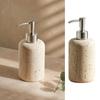 Stone Texture Soap Dispenser Resin Refillable Dispenser, Liquid Hand Shampoo Container, Easy To Refill Empty Pump Lotion Bottle for Bathroom