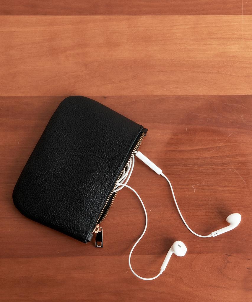 Кожаная косметичка Badgigi Luna, черная