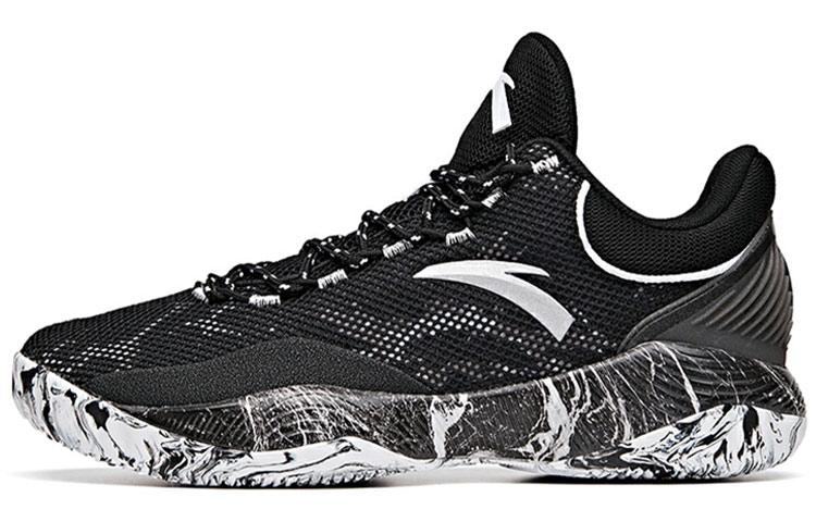 Men's Sneakers Anta Cushioning, Wear Resistant Low top Basketball Shoes Men's Black