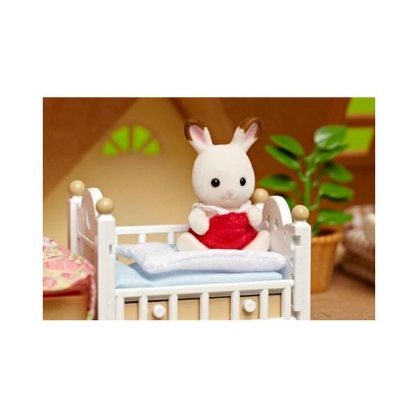 Кукла Sylvanian Family 5017 Chocolate Rabbit Baby & Bed, 1 шт., Популярные игрушки для корейских детей