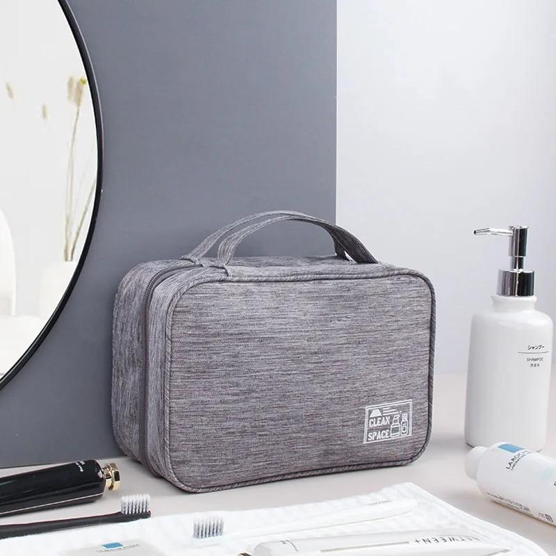 Многофункциональная дорожная косметичка для женщин, складная сумка для туалетных принадлежностей, с отделением для сухой и влажной косметики, сумка для хранения косметики для стирки и хранения для девочек