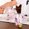 Двухслойная стеклянная чашка из сухоцветов, термостойкая кофейная чашка с ручкой, декоративная чашка для завтрака из сухоцветов