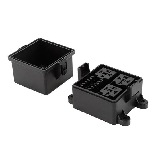 Водонепроницаемый релейный блок 12 В на 3 реле со съемными слотами, степень водозащиты IP65, совместимый безопасный блок с 4-контактными и 5-контактными реле 40 А