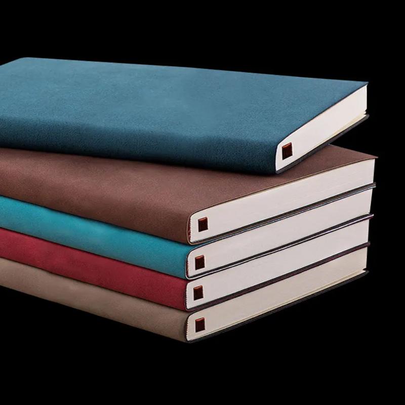 Утолщенный блокнот A6 для деловых заметок из овчины, 160 страниц, с подкладкой