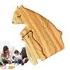 Wooden Bears Family Puzzle Cute Wooden Bear Sculpture Unique Cartoon Home Decor Decorative Desktop Decoration For Mom