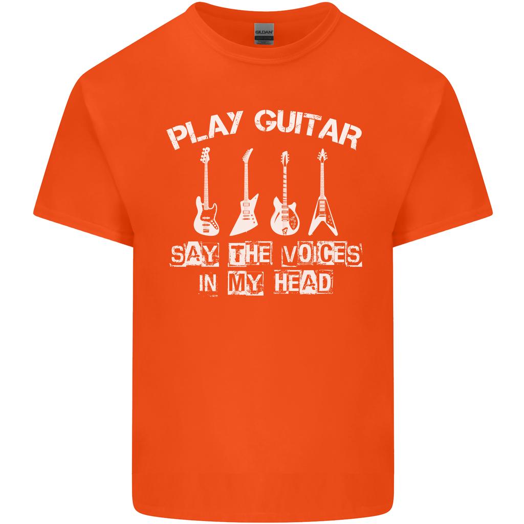 Play Guitar Say Voices in My Head Guitarist Unisexs Light Cotton TShirt