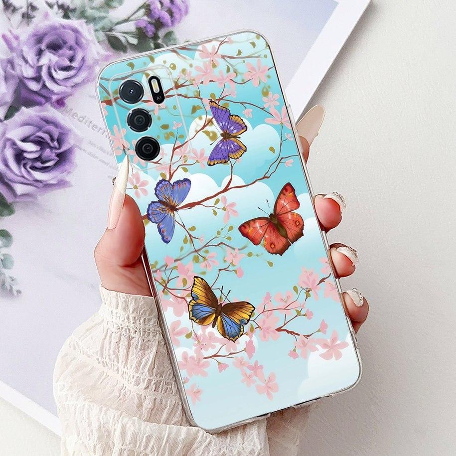 Чехол для Oppo A16 A16s CPH2269 CPH2275 CPH2271 A 16, ТПУ Чехол, Модный Цветок, Мягкий Funda Для OPPO A54s CPH2273 Чехол для Телефона OppoA16