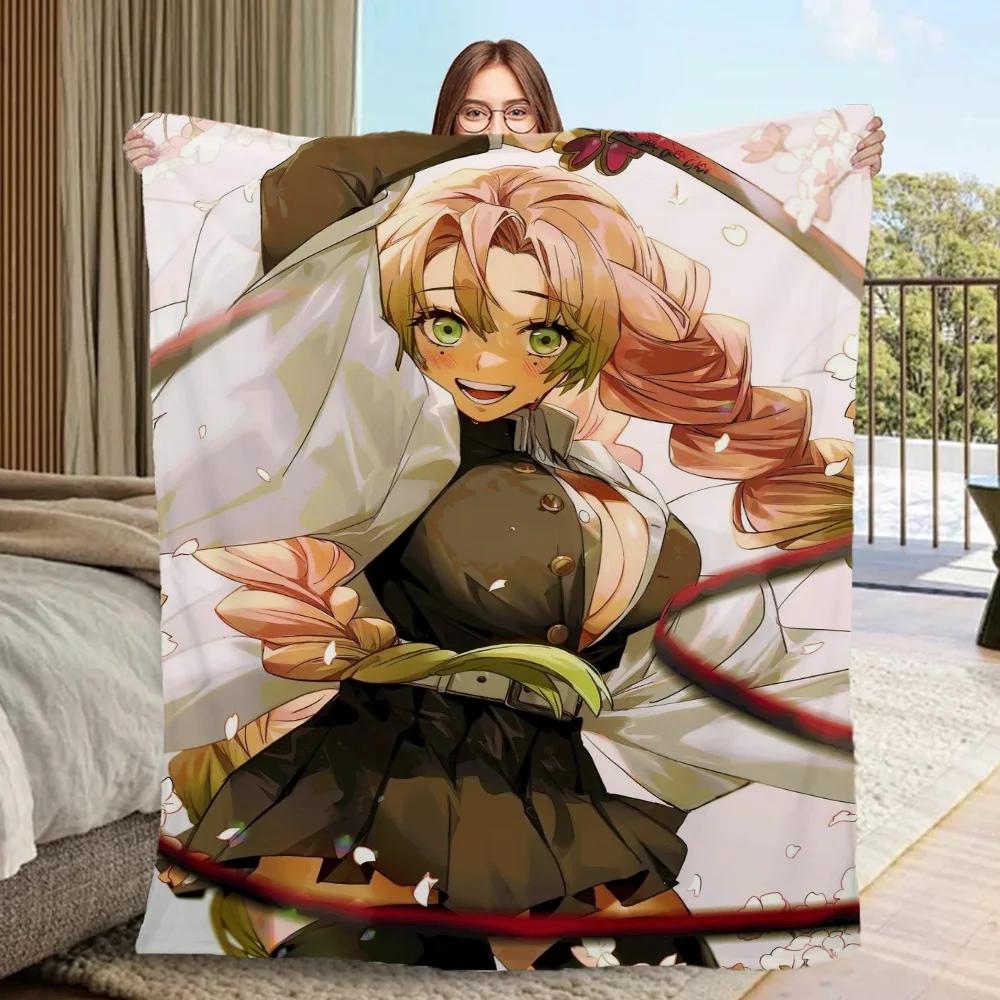 Плед для дивана Роскошные пледы с персонажами D-Demon Slayer Пушистый клетчатый Большой плед Кинг-сайз Кобья Домашний интерьер